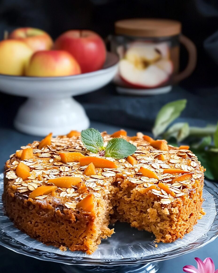 Receta de tarta de avena y manzana y zanahoria