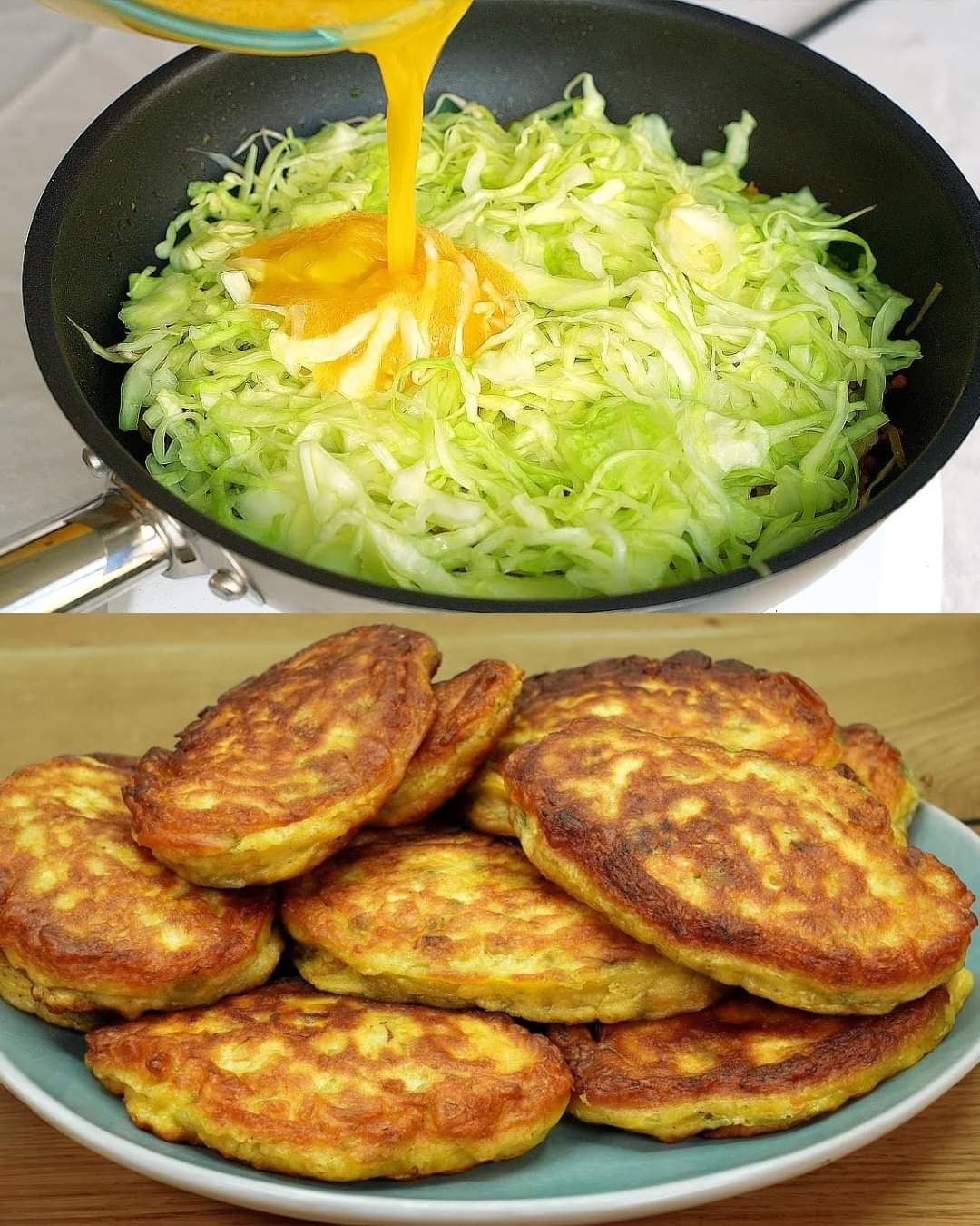 Tortitas saladas de col