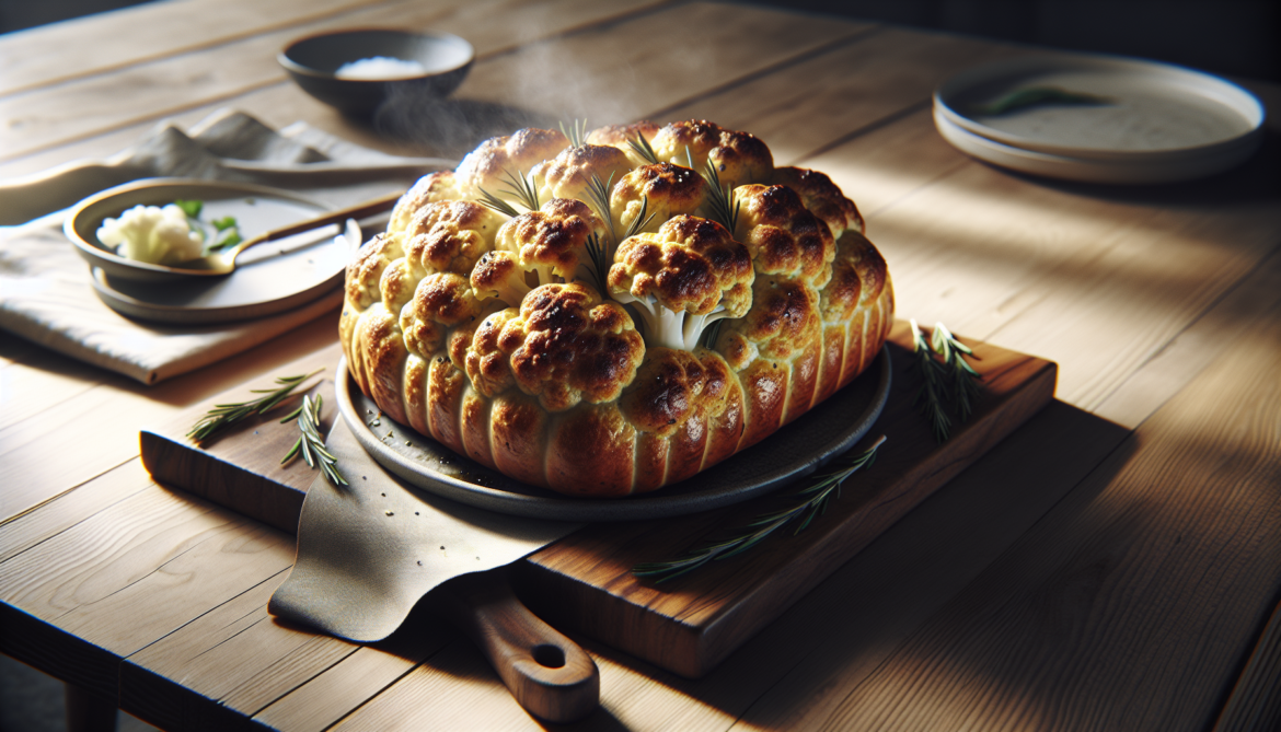 Pan Sin Harina de Coliflor y Romero: Crujiente, Aromático y 