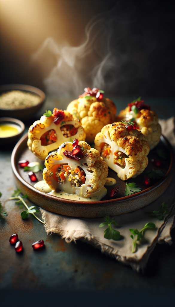 Recetas Caseras: Medallones de Coliflor Rellenos con Queso y